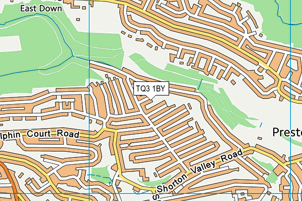 TQ3 1BY map - OS VectorMap District (Ordnance Survey) TQ3 1BY map - OS VectorMap District (Ordnance Survey)