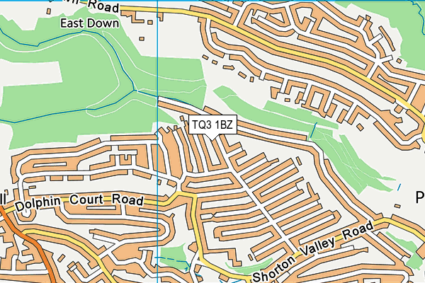 TQ3 1BZ map - OS VectorMap District (Ordnance Survey) TQ3 1BZ map - OS VectorMap District (Ordnance Survey)