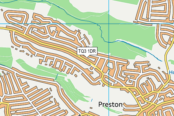 TQ3 1DR map - OS VectorMap District (Ordnance Survey) TQ3 1DR map - OS VectorMap District (Ordnance Survey)