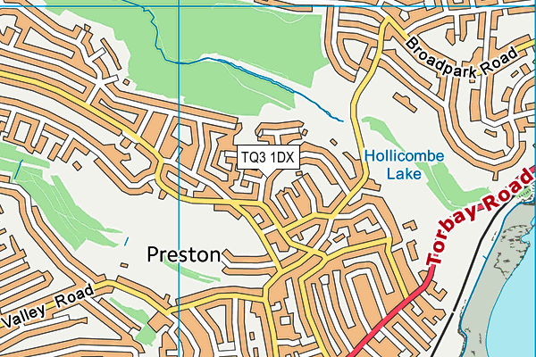 TQ3 1DX map - OS VectorMap District (Ordnance Survey)