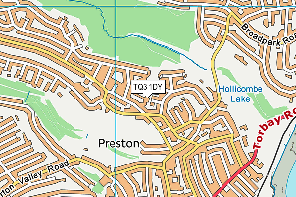 TQ3 1DY map - OS VectorMap District (Ordnance Survey)