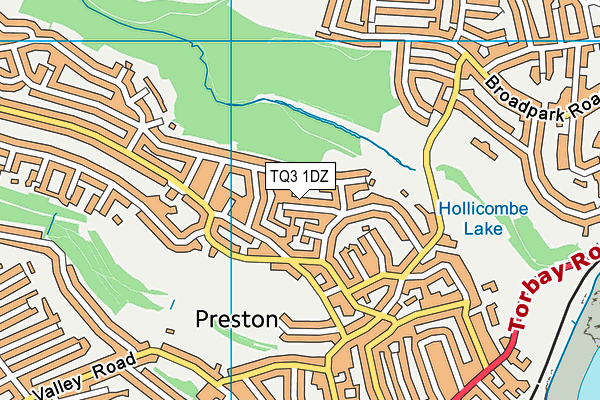 TQ3 1DZ map - OS VectorMap District (Ordnance Survey) TQ3 1DZ map - OS VectorMap District (Ordnance Survey)