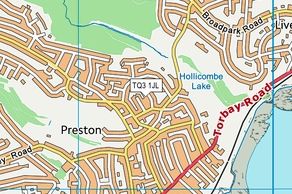 TQ3 1JL map - OS VectorMap District (Ordnance Survey)