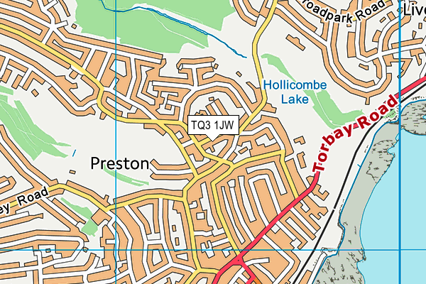 TQ3 1JW map - OS VectorMap District (Ordnance Survey)