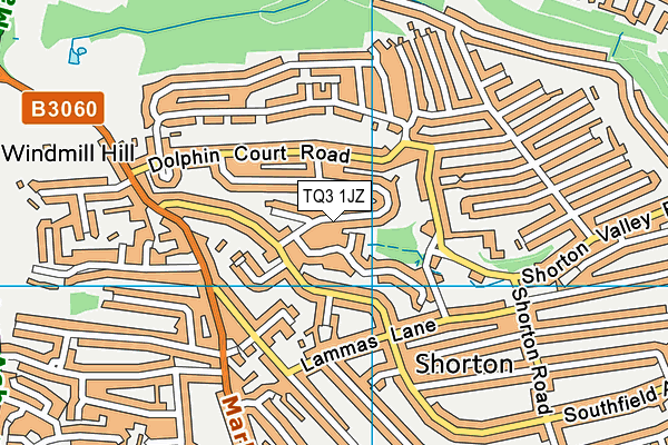 TQ3 1JZ map - OS VectorMap District (Ordnance Survey)