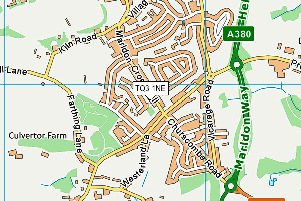 TQ3 1NE map - OS VectorMap District (Ordnance Survey) TQ3 1NE map - OS VectorMap District (Ordnance Survey)