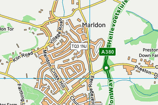 TQ3 1NJ map - OS VectorMap District (Ordnance Survey)