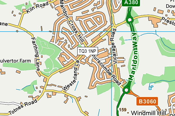 TQ3 1NP map - OS VectorMap District (Ordnance Survey) TQ3 1NP map - OS VectorMap District (Ordnance Survey)