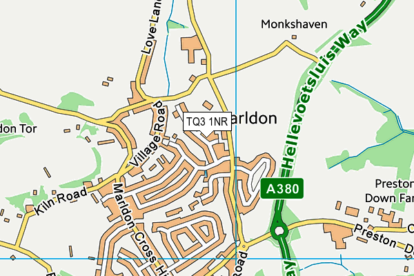 TQ3 1NR map - OS VectorMap District (Ordnance Survey)
