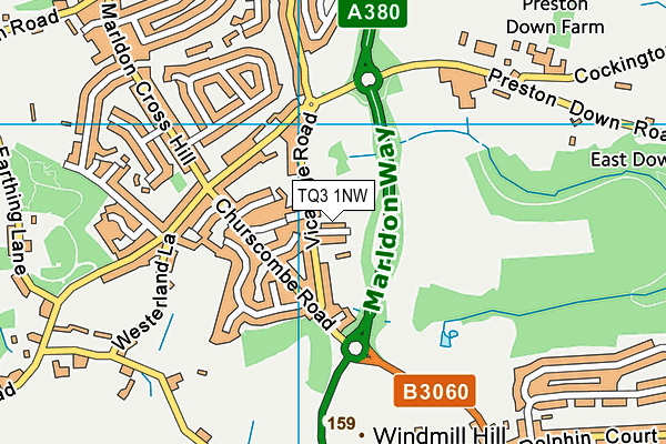 TQ3 1NW map - OS VectorMap District (Ordnance Survey)