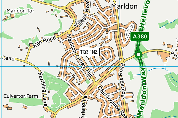 TQ3 1NZ map - OS VectorMap District (Ordnance Survey)