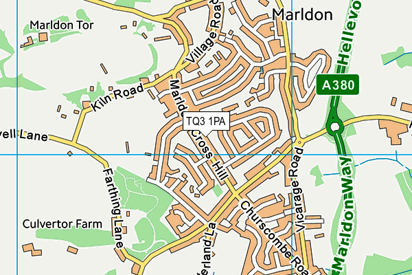 TQ3 1PA map - OS VectorMap District (Ordnance Survey) TQ3 1PA map - OS VectorMap District (Ordnance Survey)