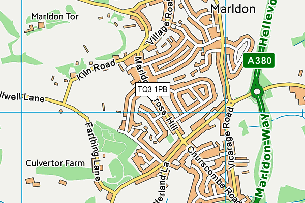 TQ3 1PB map - OS VectorMap District (Ordnance Survey) TQ3 1PB map - OS VectorMap District (Ordnance Survey)