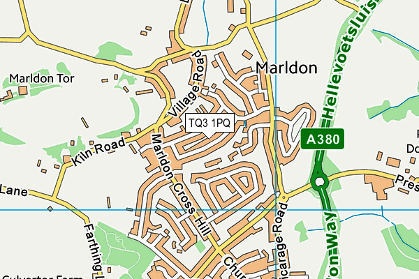 TQ3 1PQ map - OS VectorMap District (Ordnance Survey) TQ3 1PQ map - OS VectorMap District (Ordnance Survey)