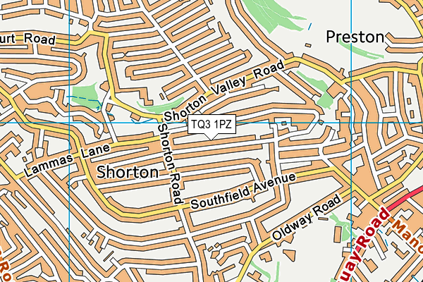 TQ3 1PZ map - OS VectorMap District (Ordnance Survey) TQ3 1PZ map - OS VectorMap District (Ordnance Survey)