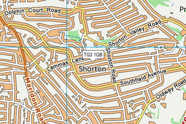 TQ3 1QB map - OS VectorMap District (Ordnance Survey) TQ3 1QB map - OS VectorMap District (Ordnance Survey)