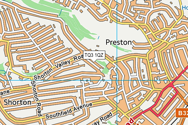 TQ3 1QZ map - OS VectorMap District (Ordnance Survey) TQ3 1QZ map - OS VectorMap District (Ordnance Survey)