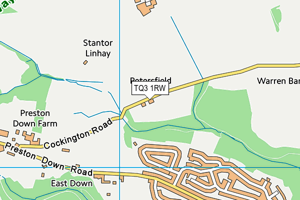 TQ3 1RW map - OS VectorMap District (Ordnance Survey) TQ3 1RW map - OS VectorMap District (Ordnance Survey)
