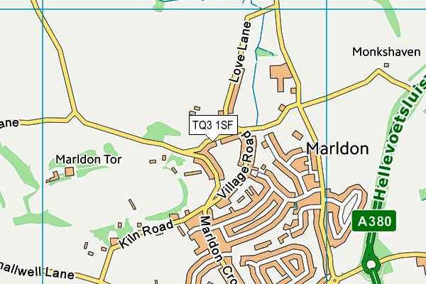 TQ3 1SF map - OS VectorMap District (Ordnance Survey) TQ3 1SF map - OS VectorMap District (Ordnance Survey)