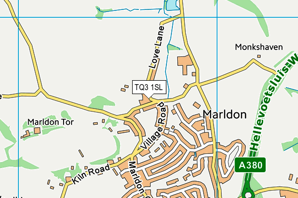 TQ3 1SL map - OS VectorMap District (Ordnance Survey) TQ3 1SL map - OS VectorMap District (Ordnance Survey)