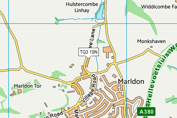 TQ3 1SN map - OS VectorMap District (Ordnance Survey) TQ3 1SN map - OS VectorMap District (Ordnance Survey)