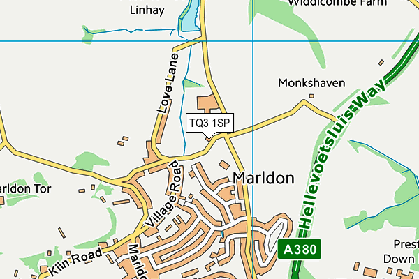 TQ3 1SP map - OS VectorMap District (Ordnance Survey) TQ3 1SP map - OS VectorMap District (Ordnance Survey)