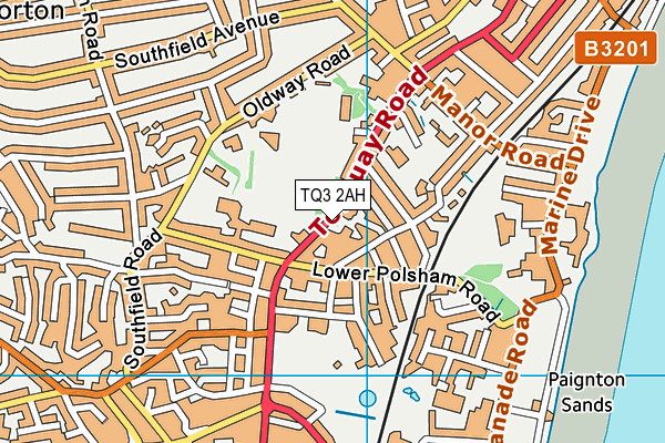 TQ3 2AH map - OS VectorMap District (Ordnance Survey) TQ3 2AH map - OS VectorMap District (Ordnance Survey)