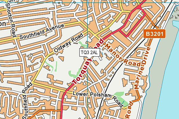 TQ3 2AL map - OS VectorMap District (Ordnance Survey)