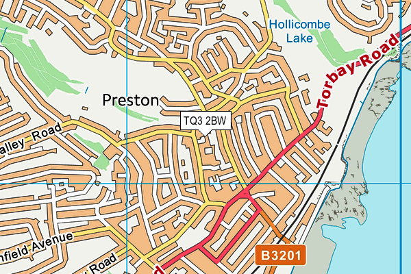 TQ3 2BW map - OS VectorMap District (Ordnance Survey)
