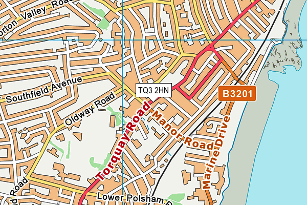 TQ3 2HN map - OS VectorMap District (Ordnance Survey)