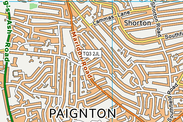 TQ3 2JL map - OS VectorMap District (Ordnance Survey) TQ3 2JL map - OS VectorMap District (Ordnance Survey)
