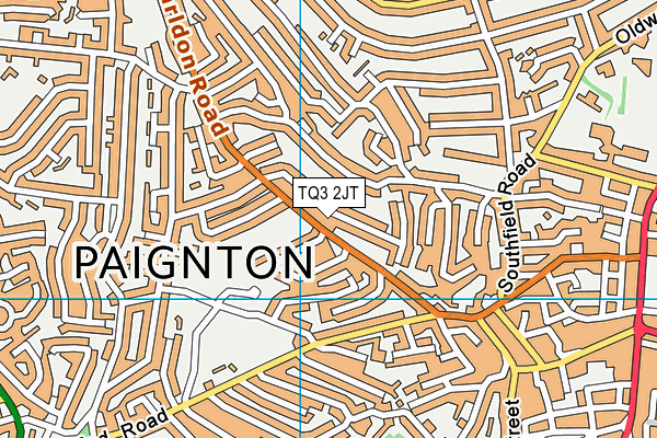 TQ3 2JT map - OS VectorMap District (Ordnance Survey)
