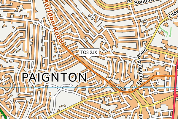 TQ3 2JX map - OS VectorMap District (Ordnance Survey)