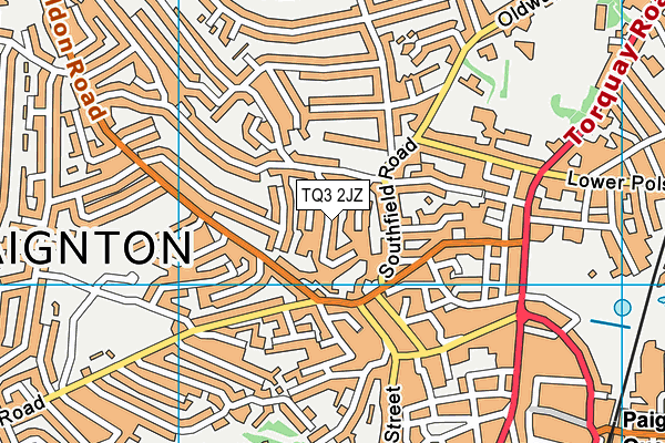 TQ3 2JZ map - OS VectorMap District (Ordnance Survey)