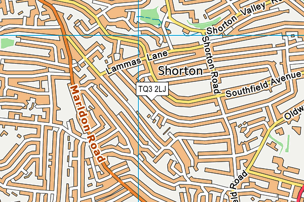 TQ3 2LJ map - OS VectorMap District (Ordnance Survey) TQ3 2LJ map - OS VectorMap District (Ordnance Survey)