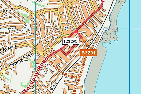 TQ3 2PQ map - OS VectorMap District (Ordnance Survey)