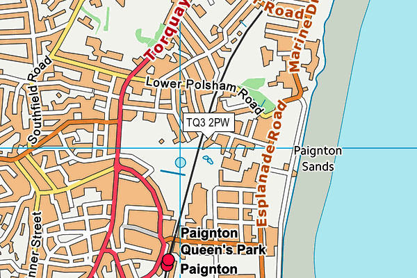 TQ3 2PW map - OS VectorMap District (Ordnance Survey)