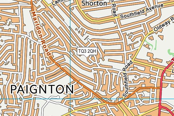 TQ3 2QH map - OS VectorMap District (Ordnance Survey) TQ3 2QH map - OS VectorMap District (Ordnance Survey)