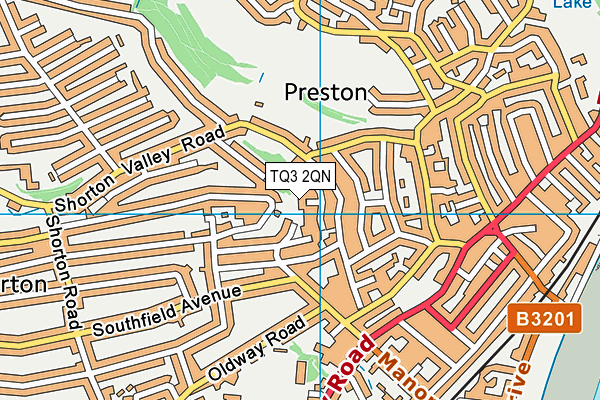 TQ3 2QN map - OS VectorMap District (Ordnance Survey)