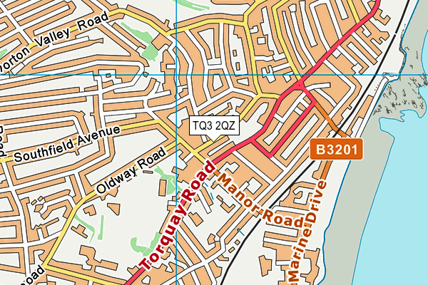 TQ3 2QZ map - OS VectorMap District (Ordnance Survey) TQ3 2QZ map - OS VectorMap District (Ordnance Survey)