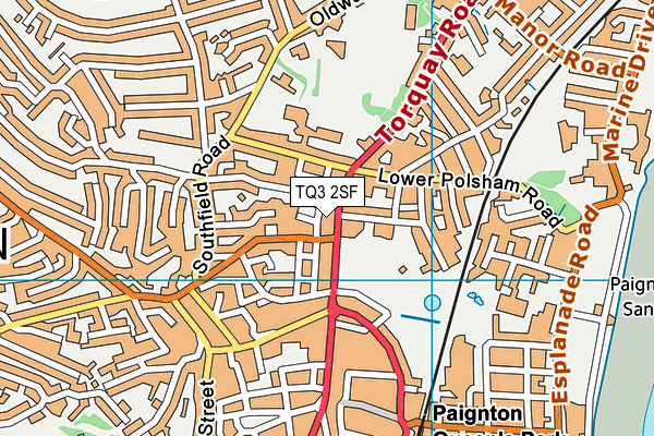 TQ3 2SF map - OS VectorMap District (Ordnance Survey)