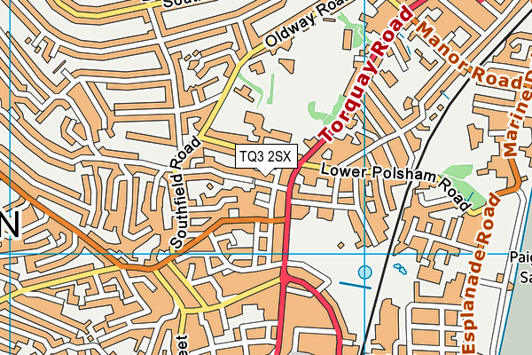 TQ3 2SX map - OS VectorMap District (Ordnance Survey) TQ3 2SX map - OS VectorMap District (Ordnance Survey)