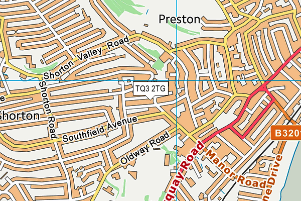 TQ3 2TG map - OS VectorMap District (Ordnance Survey)