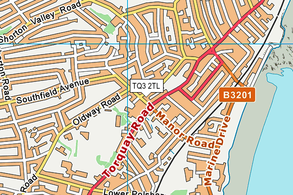 TQ3 2TL map - OS VectorMap District (Ordnance Survey)