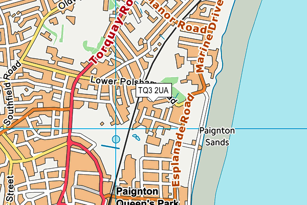 TQ3 2UA map - OS VectorMap District (Ordnance Survey)