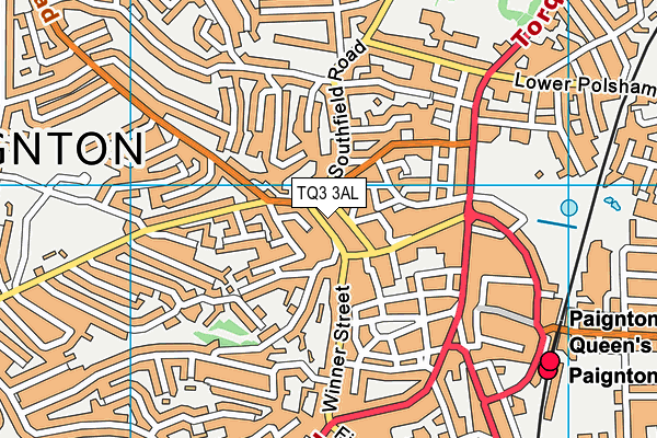 TQ3 3AL map - OS VectorMap District (Ordnance Survey) TQ3 3AL map - OS VectorMap District (Ordnance Survey)