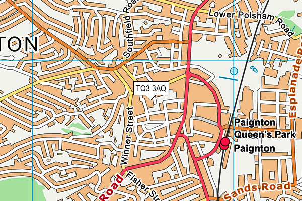 TQ3 3AQ map - OS VectorMap District (Ordnance Survey)