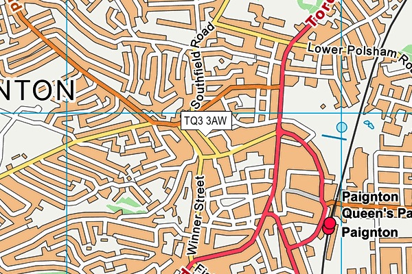TQ3 3AW map - OS VectorMap District (Ordnance Survey) TQ3 3AW map - OS VectorMap District (Ordnance Survey)