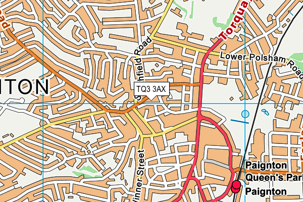 TQ3 3AX map - OS VectorMap District (Ordnance Survey)