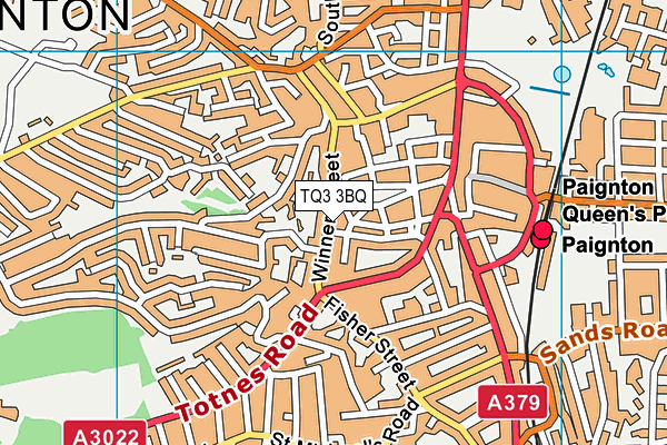 TQ3 3BQ map - OS VectorMap District (Ordnance Survey) TQ3 3BQ map - OS VectorMap District (Ordnance Survey)
